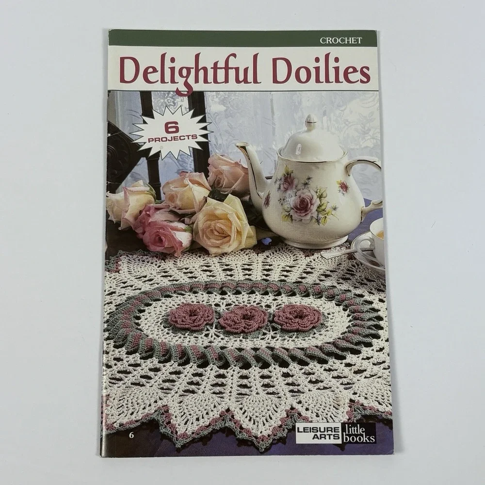 Leisure Arts Little Books Delightful Doilies‎ Crochet Pattern Booklet R18-7 VTG